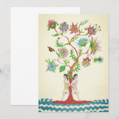 Invitation Arbre de vie. La flore et la faune (Devant / Derrière)