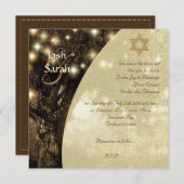 Invitation Arbre de vie mariage juif (Devant / Derrière)