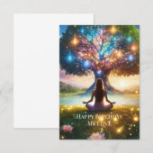 Invitation Arbre de vie & méditation lumières brillantes colo (Devant / Derrière)