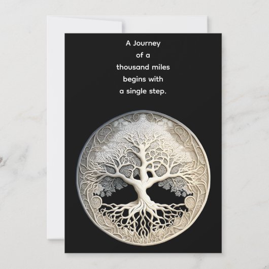 Invitation Arbre de vie | Moderne (Dos)