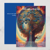 Invitation Arbre de Vie Mystique de l'Art Sacré Rêveur Spirit (Devant / Derrière)