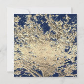 Invitation Arbre de vie Or et Marine Barre Bleue Mitzvah (Dos)