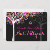 Invitation Arbre de vie pour Bat Mitzvah de PixDezines / fond (Devant)