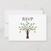 Invitation Arbre de Vie Réponse RSVP pour Mariage Campagnard  (Dos)