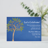 Invitation Arbre de vie torrents Blue Bar Mitzvah Réception (Debout devant)