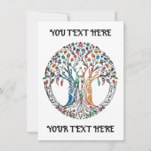 Invitation Arbre de vie Vivid coloré (Devant)
