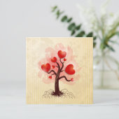 Invitation Arbre des coeurs (Debout devant)