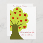 Invitation Arbre des coeurs (Devant / Derrière)