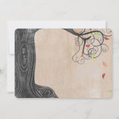 Invitation Arbre des couleurs d'automne sur le papier Brown M (Dos)