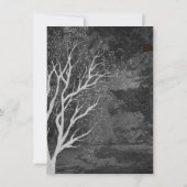 Invitation Arbre d'Halloween Pleine lune foncé et humide (Dos)