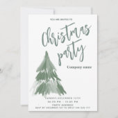 Invitation Arbre d'hiver fête de Noël entreprise (Devant)
