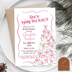 Invitation Arbre d'hiver Noeud Papillon Tying The Knot Enterr