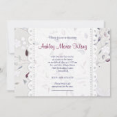 Invitation Arbre d'imaginaire épousant la Fête de la mariée (Dos)