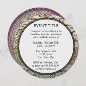 Invitation Arbre d'or avec Butterly (Devant / Derrière)