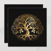Invitation Arbre d'or de la vie (Devant / Derrière)