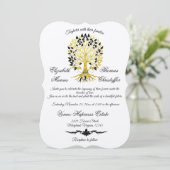 Invitation Arbre d'or de la vie Mariage sophistiqué intempore (Debout devant)