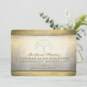 Invitation Arbre d'or d'invitation de cérémonie commémorative (Debout devant)