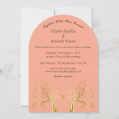 Invitation Arbre d'or moderne (Devant)