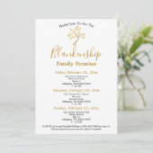 Invitation Arbre d'or Noir Blanc 3 jours Réunion familiale (Debout devant)