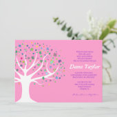 Invitation Arbre du bébé juif de la vie appelant l'hébreu (Debout devant)