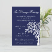 Invitation Arbre du service commémoratif (Debout devant)