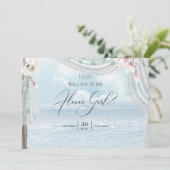 Invitation Arbre Élégant Moderne de Plage Sois Ma Demoiselle  (Debout devant)