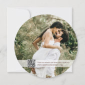 Invitation Arbre en bois avec photo RSVP Mariage rustique uni (Dos)