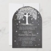 Invitation Arbre en damier de la forêt de Mason Jar (Devant)