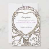 Invitation Arbre en forme de cœur en lavande lilas pastel (Dos)