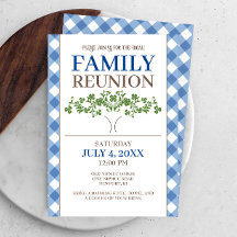 Arbre En vichy bleu Reunion Family