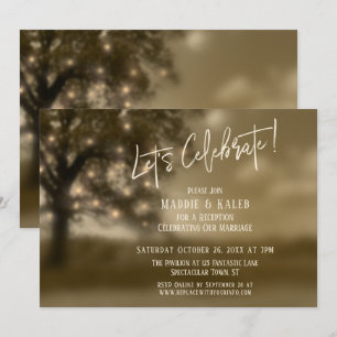 Invitation Arbre Éthéré avec Lumières Réception Célébrons