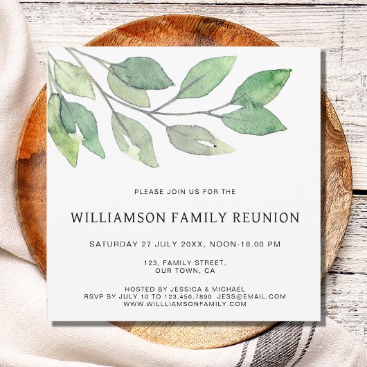 Invitation Arbre familial moderne