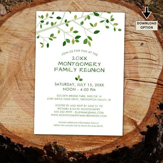 Invitation Arbre familial moderne