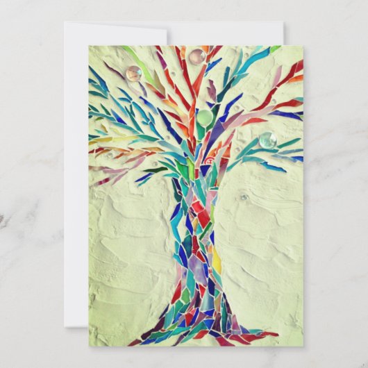 Invitation Arbre familial rustique Famille Retrouvailles Vert (Dos)