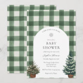 Invitation Arbre Festif Arc Baby shower neutre genre (Devant / Derrière)