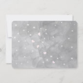 Invitation Arbre feuille de coeur rose Enregistrer la date (Dos)