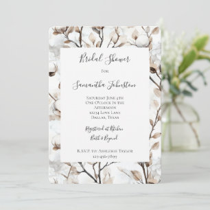 Invitation Arbre Fleurissant Blanc Joliment Romantique pour u