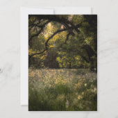 Invitation Arbre Floral Rustique de la Forêt Enchantée Formel (Dos)