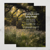 Invitation Arbre Floral Rustique de la Forêt Enchantée Formel (Devant / Derrière)