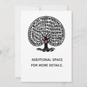 Invitation Arbre généalogique. La Réunion de famille (Dos)