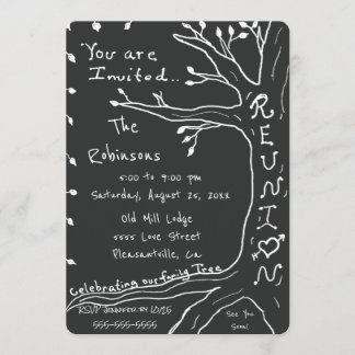 Invitation Arbre généalogique simple de la Réunion de famille