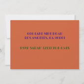 Invitation Arbre gothique d'Halloween orange et blanc (Dos)