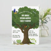 Invitation Arbre modifiable et fête de réunion de famille Nat (Debout devant)