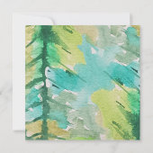 Invitation Arbre Motif d'aquarelle de Noël artistique (Dos)