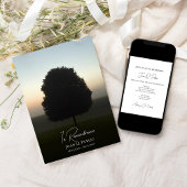 Invitation Arbre naturel à Sunrise Mémorial Anniversaire de l