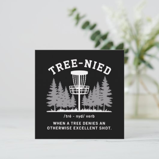 Invitation Arbre Nied Disc Golf Drôle Stupide Tree-nied (Debout devant)