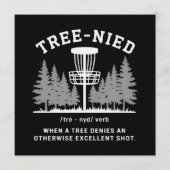 Invitation Arbre Nied Disc Golf Drôle Stupide Tree-nied (Devant)