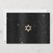 Invitation Arbre noir bat mitzvah de vie Script Gold Foil (Dos)