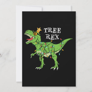 Invitation Arbre Rex Dinosaur Drôle joli Pajama de Noël