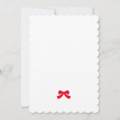 Invitation Arbre Rose Moderne Ruban Rouge 1er Anniversaire (Dos)